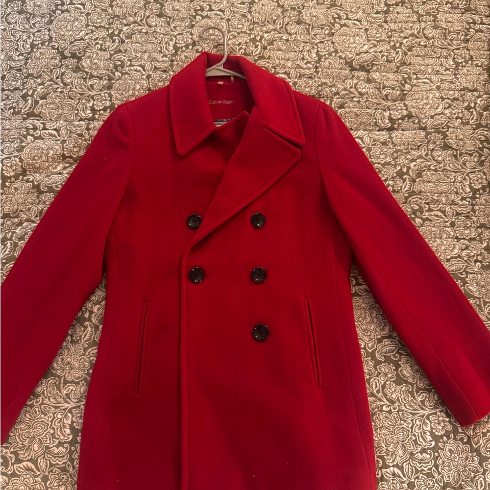 Calvin Klein Women’s Bold Red Peacoat